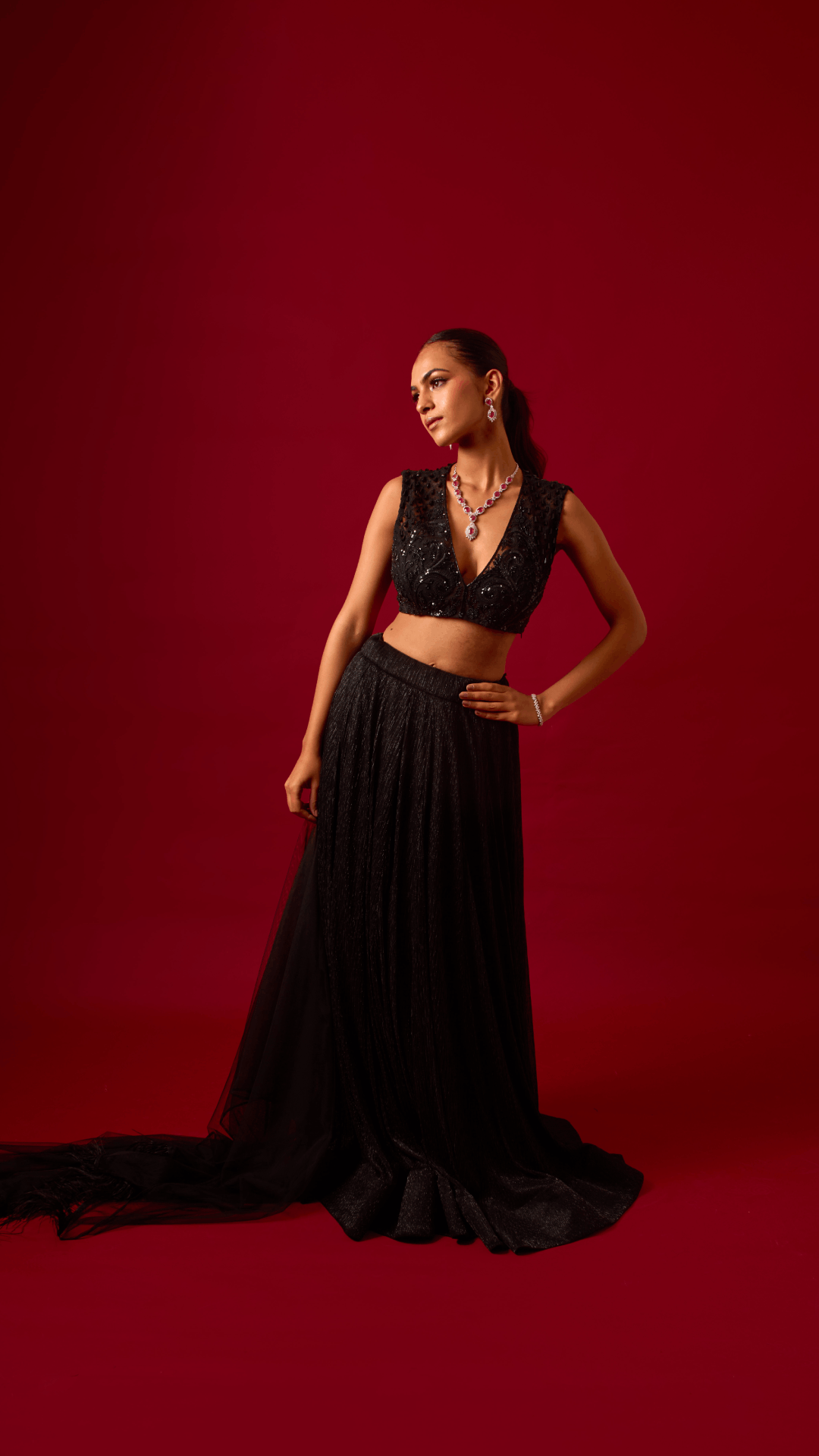Dark Allure Lehenga Set