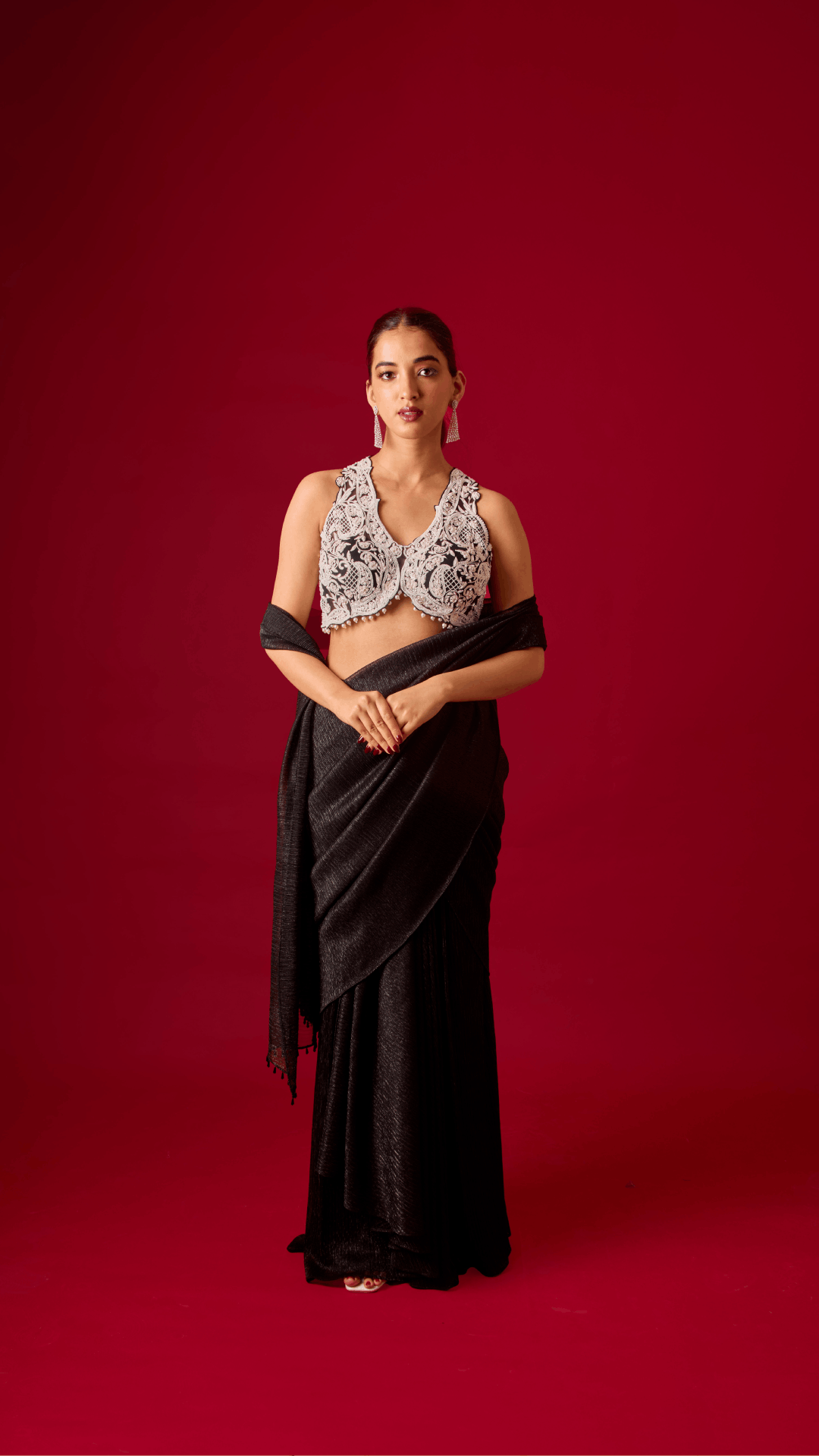 Black Opal Saree Set