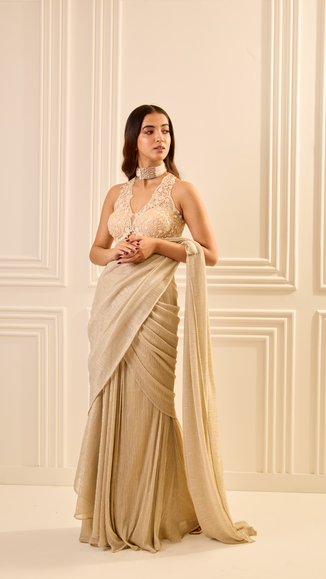 Ivory Dusk Draped Saree