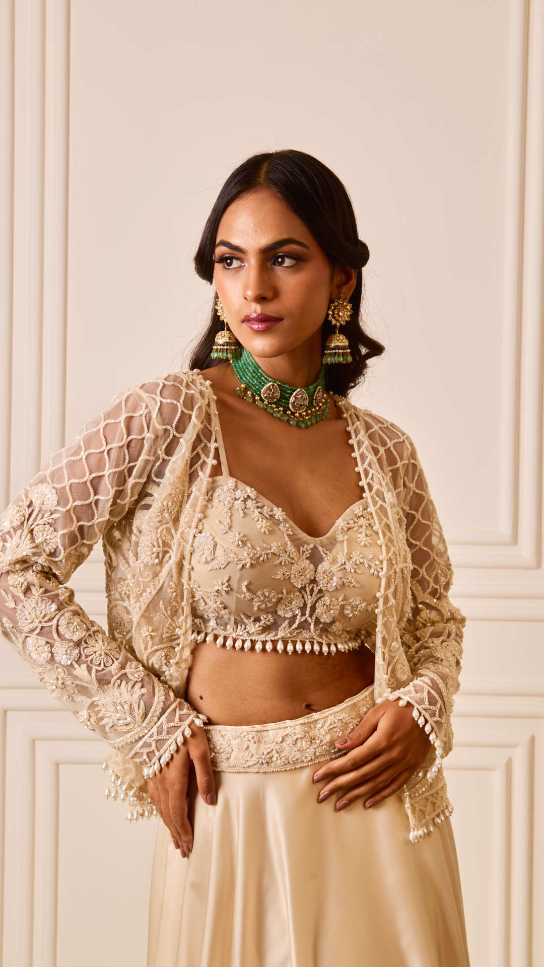 Champagne Glow Lehenga Set
