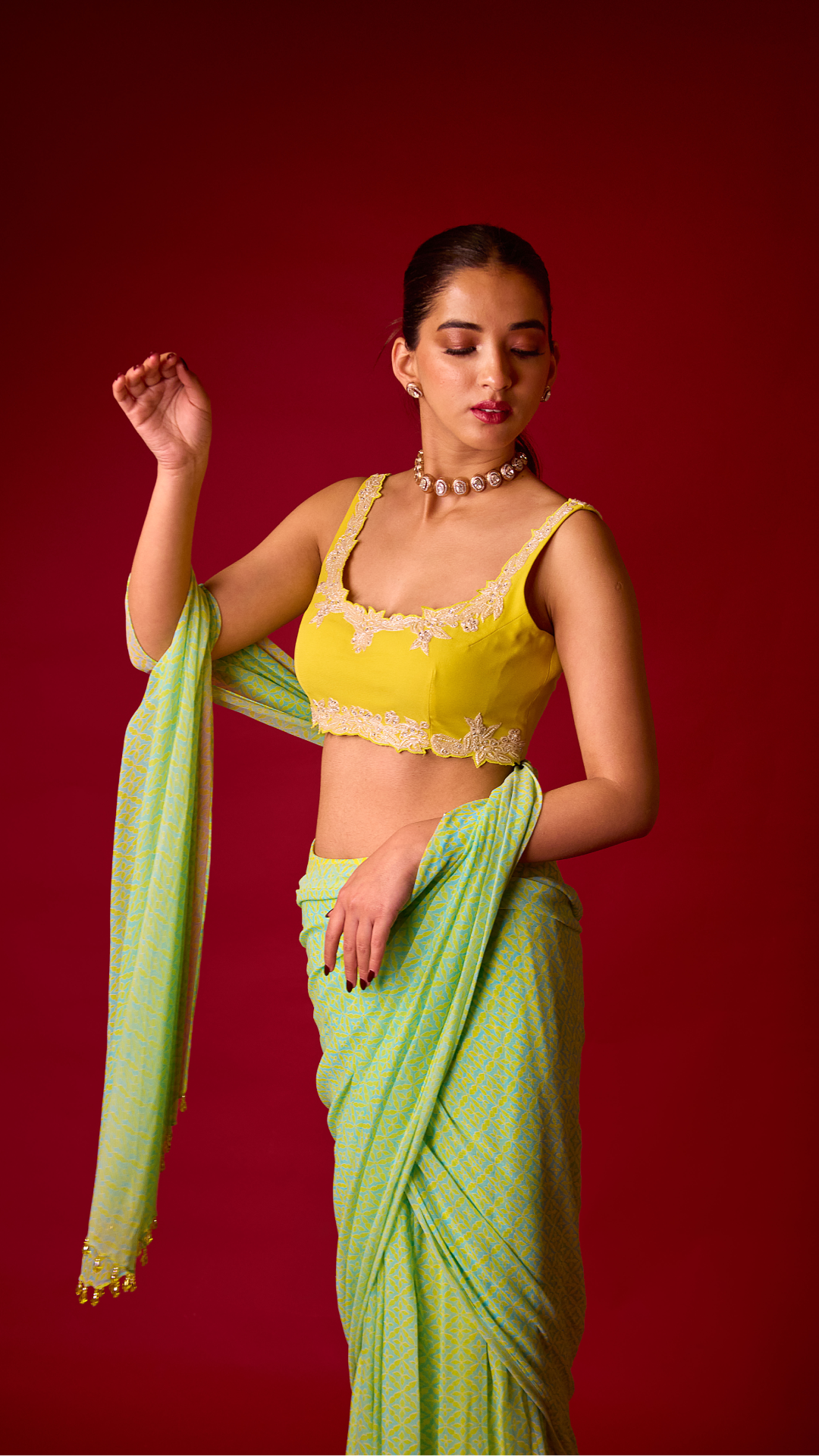 Topaz Draped Saree
