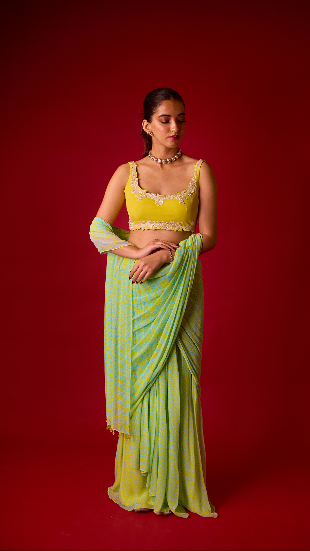 Topaz Draped Saree