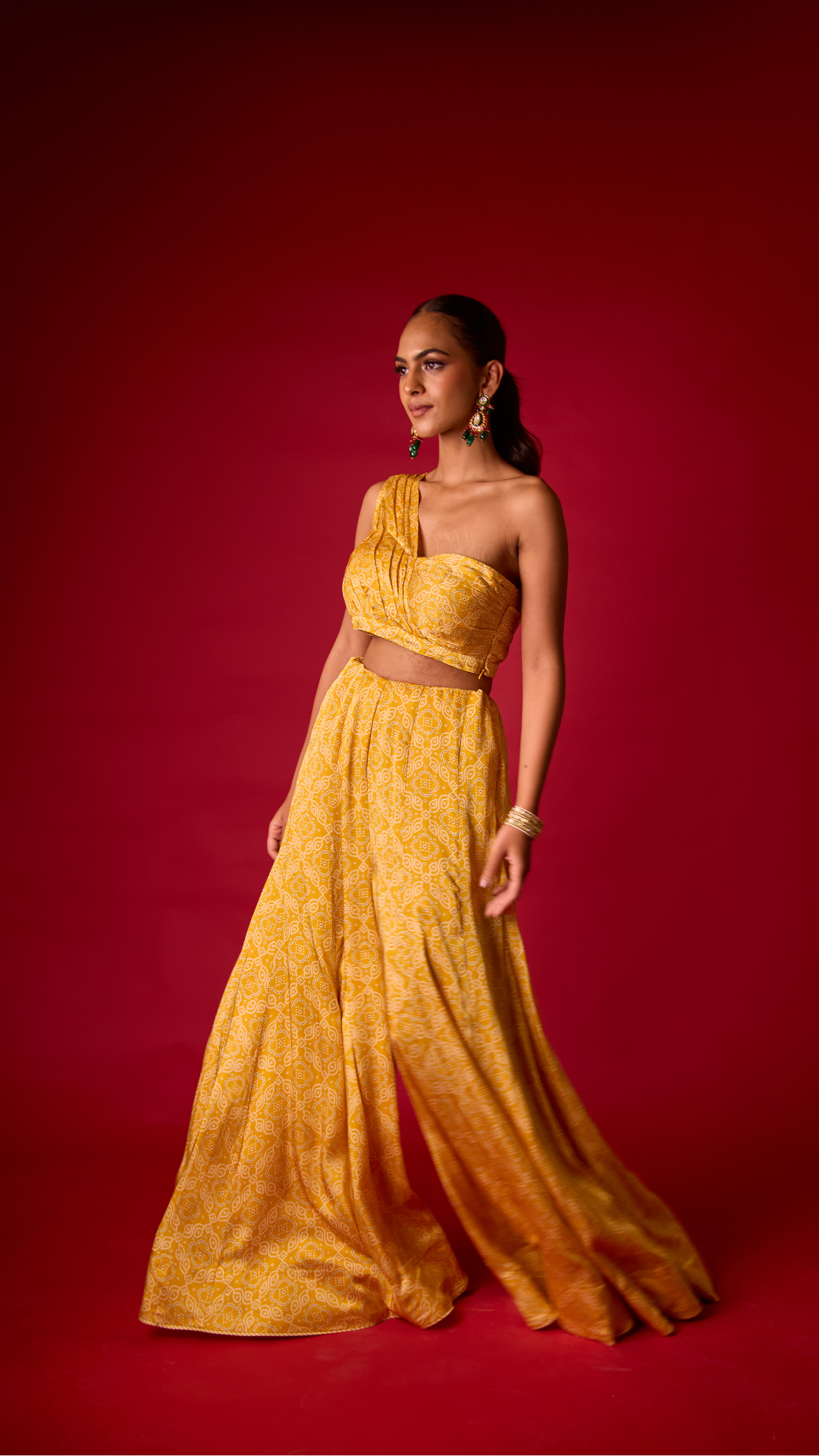 Sunehri Sharara & Draped Top