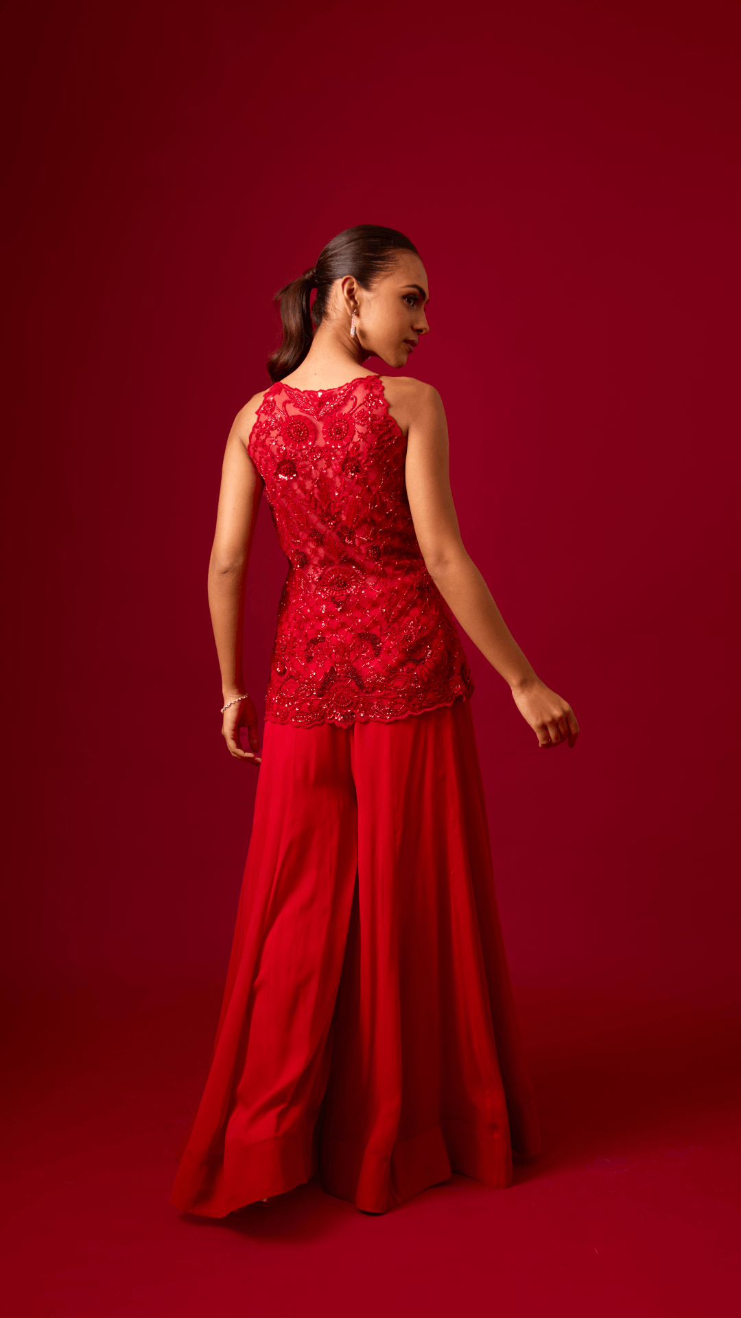 Rosé Bloom Sharara Set