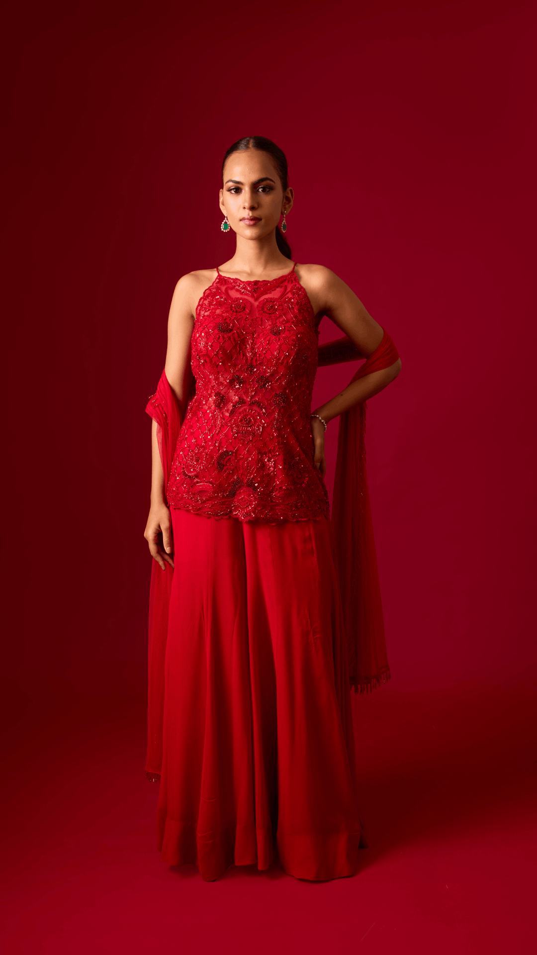 Rosé Bloom Sharara Set