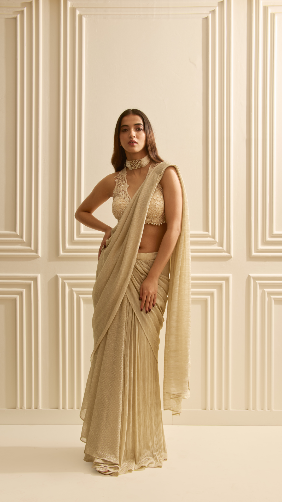 Ivory Dusk Draped Saree